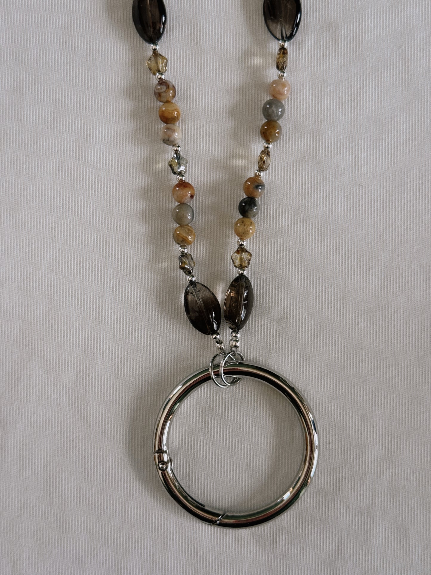 luster star beaded keychain