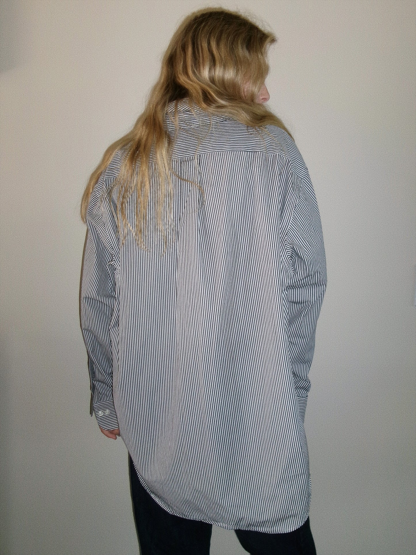 Ralph Lauren Black and White Button Down Top Back