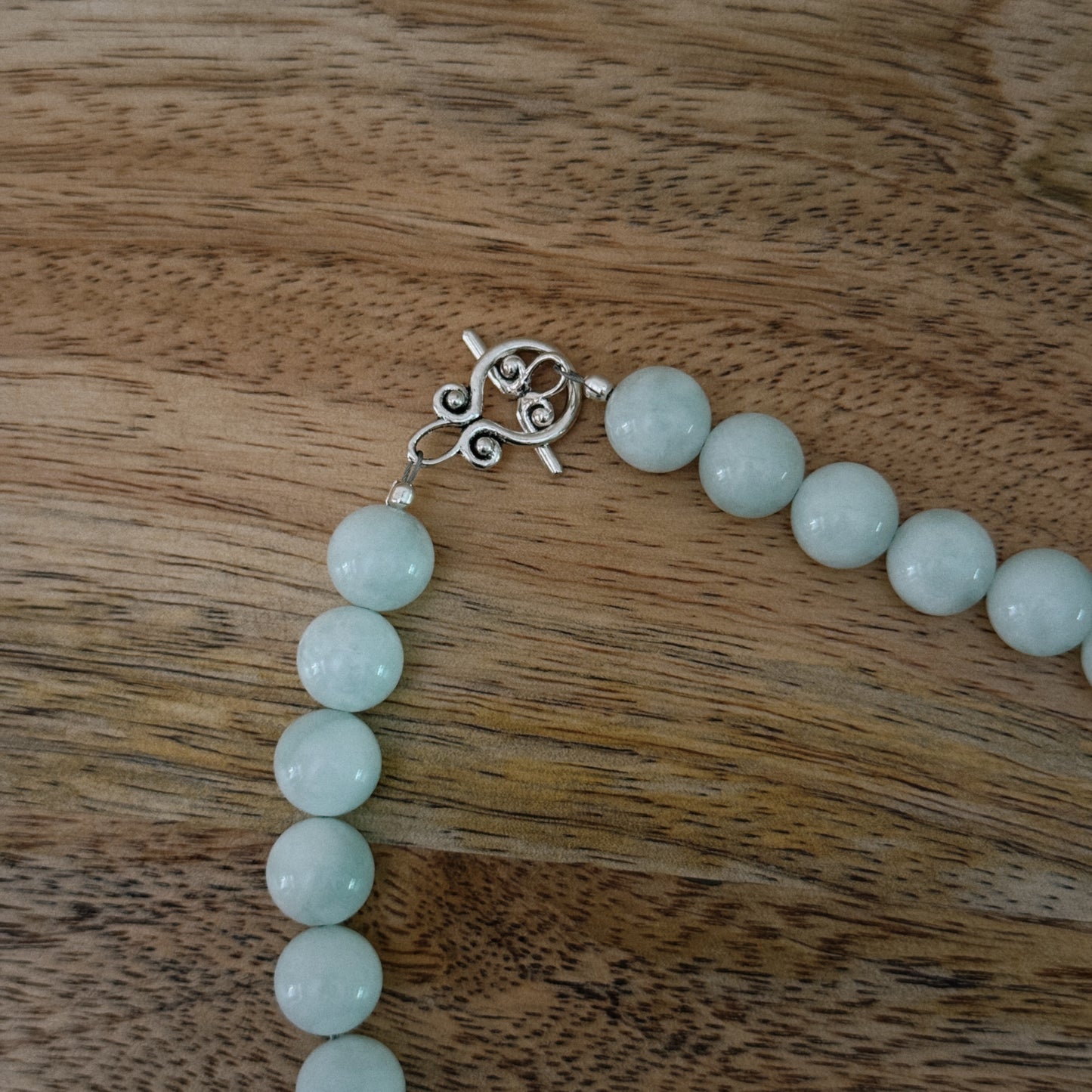 blue moonstone beaded necklace