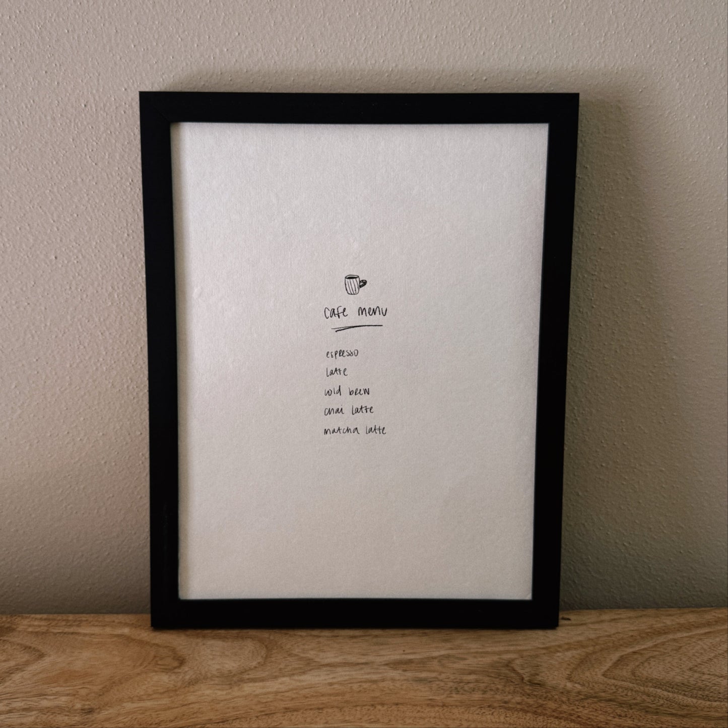 cafe menu