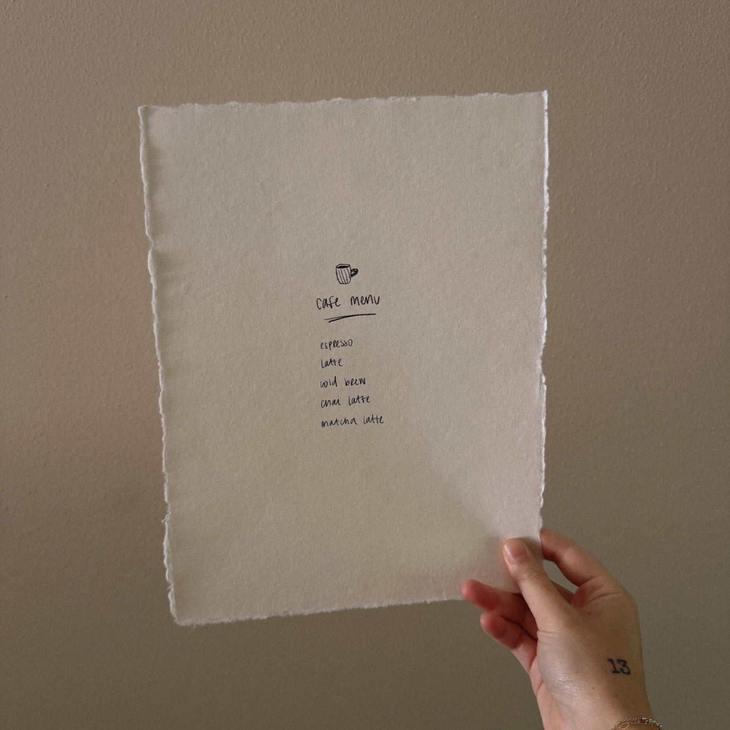 cafe menu