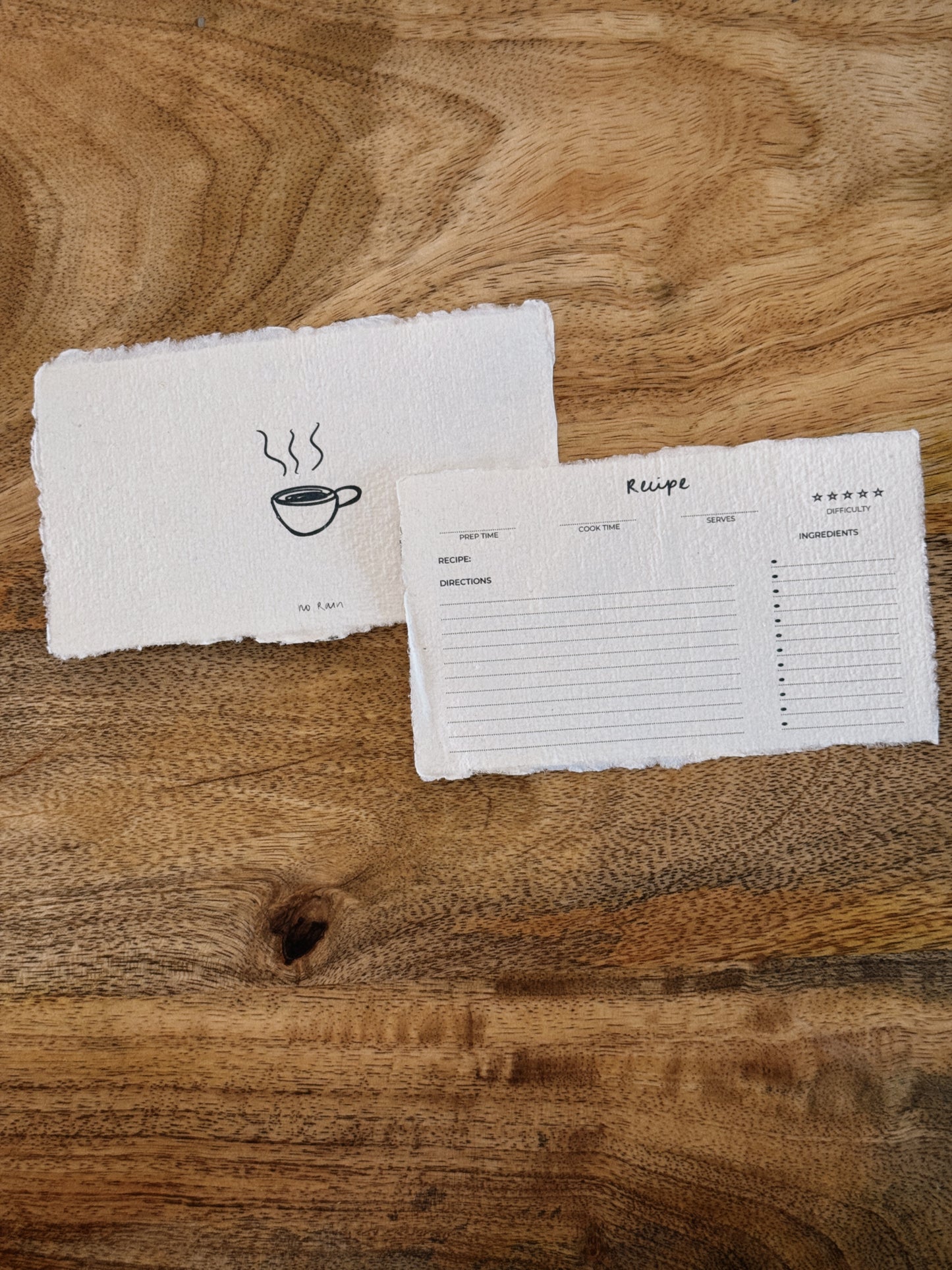 mixed recipe cards