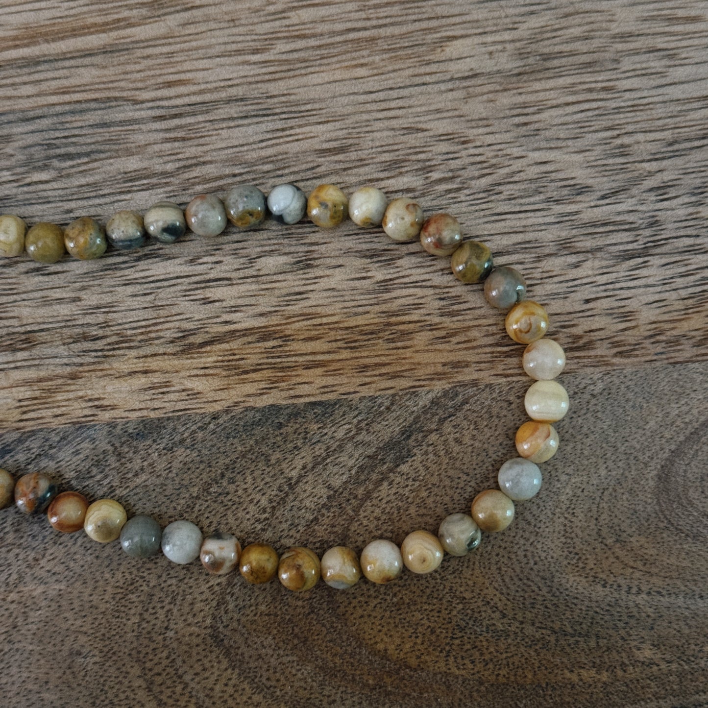 long multi color glass beaded necklace with 18k gold filled lobster clasp