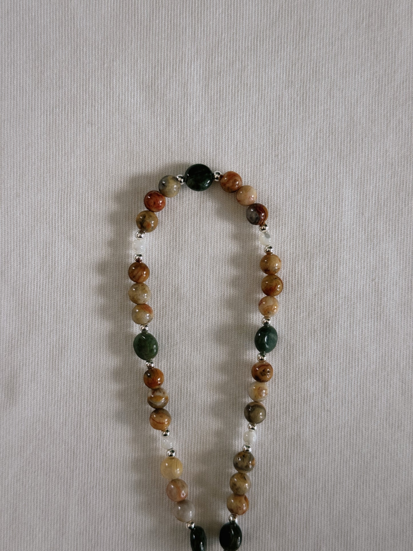 emerald beaded keychain