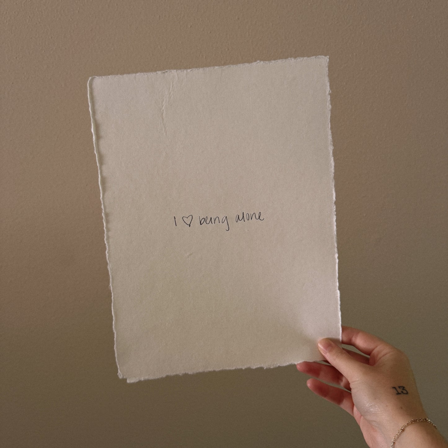 i love being alone