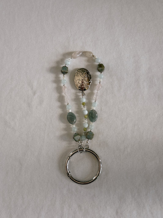 locket beaded keychain