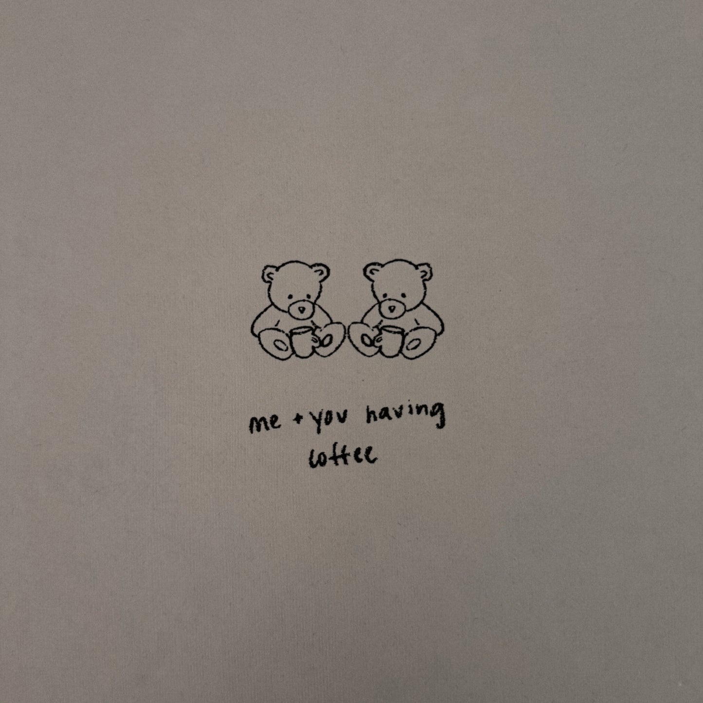 me and you having coffee