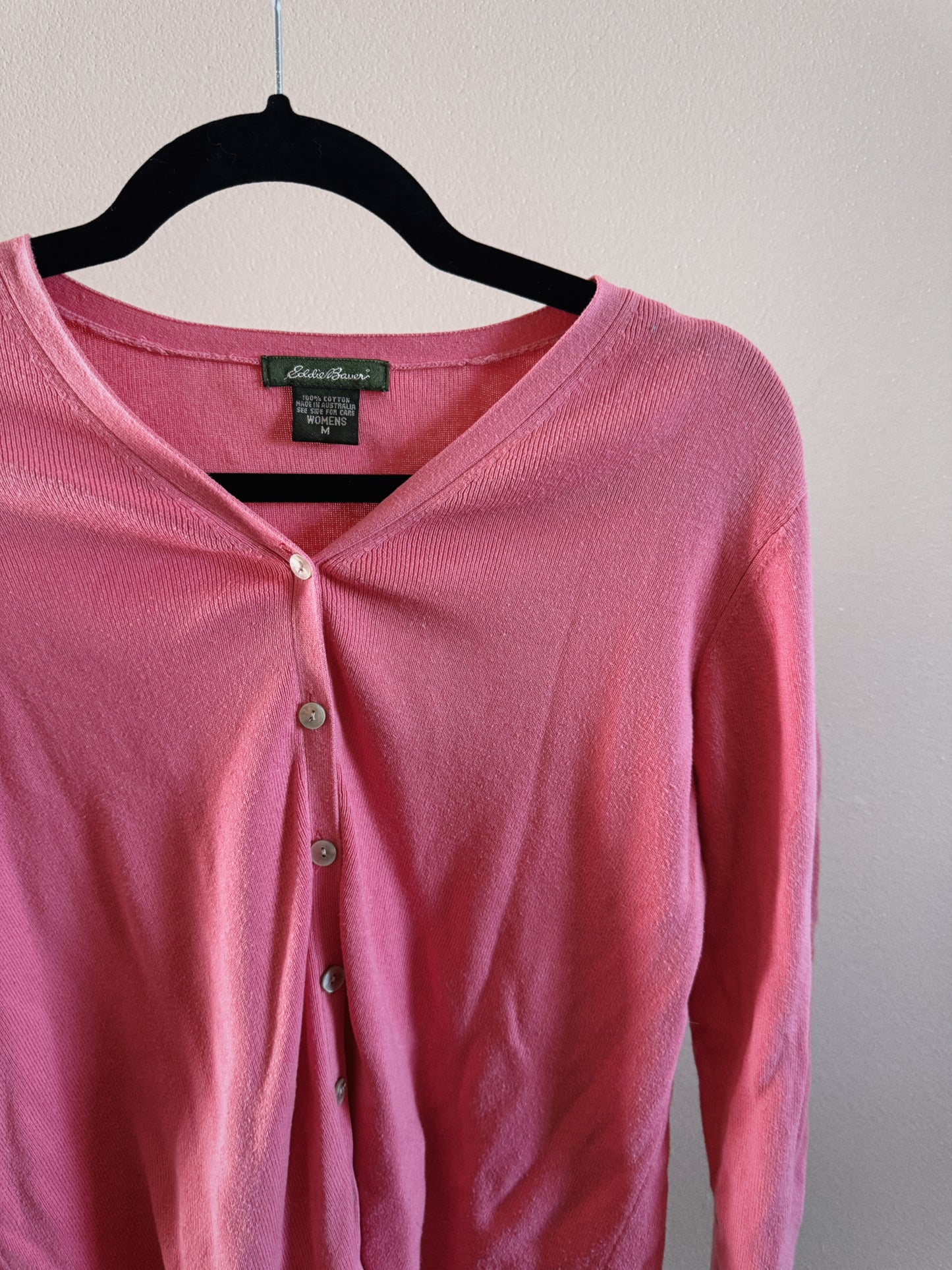pink cardigan