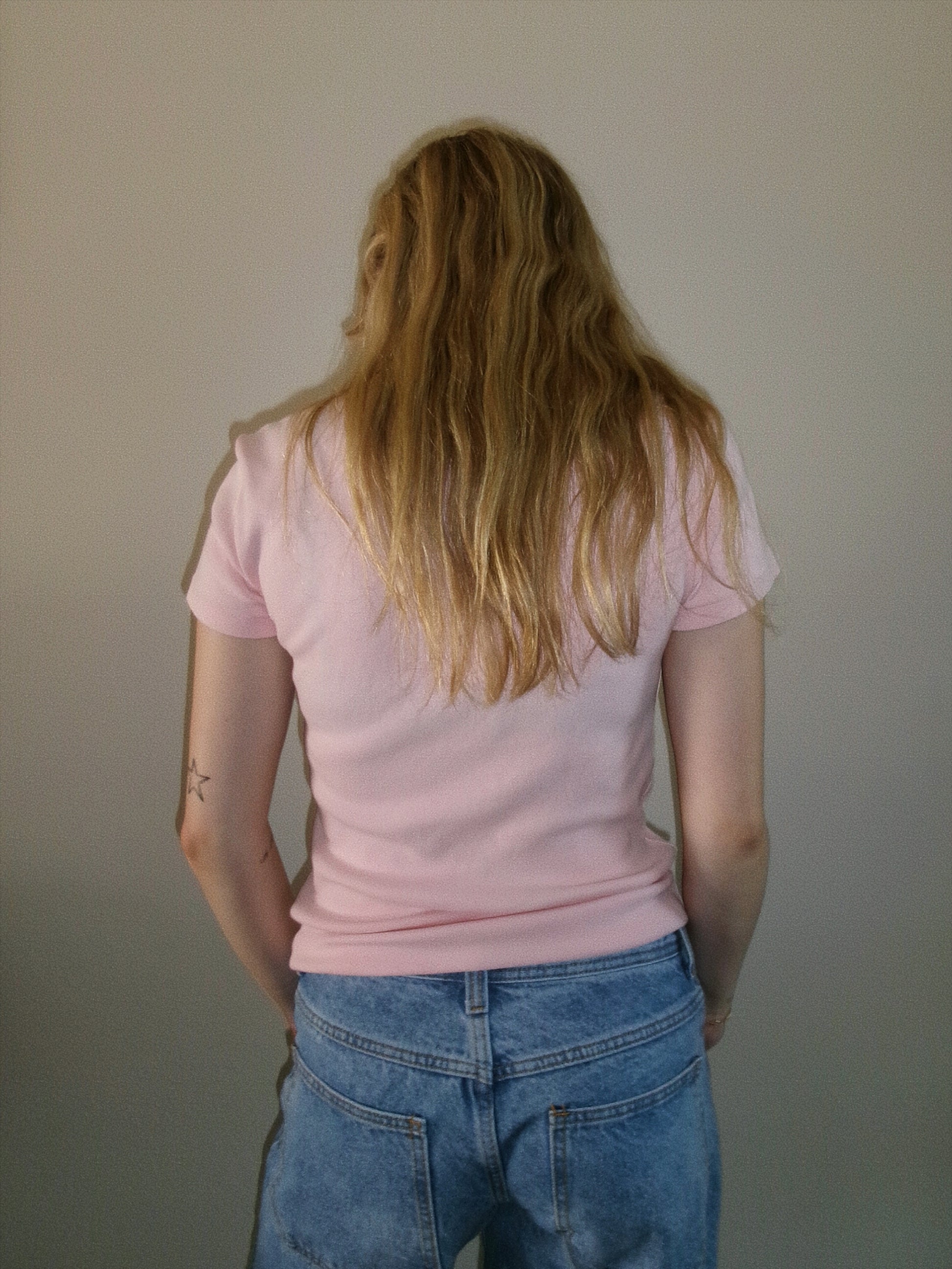 ralph lauren light pink baby tee back