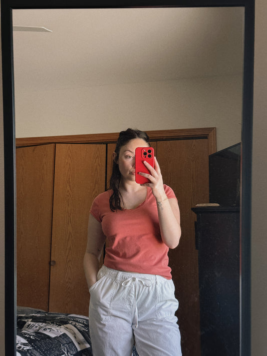 pink short sleeve tee
