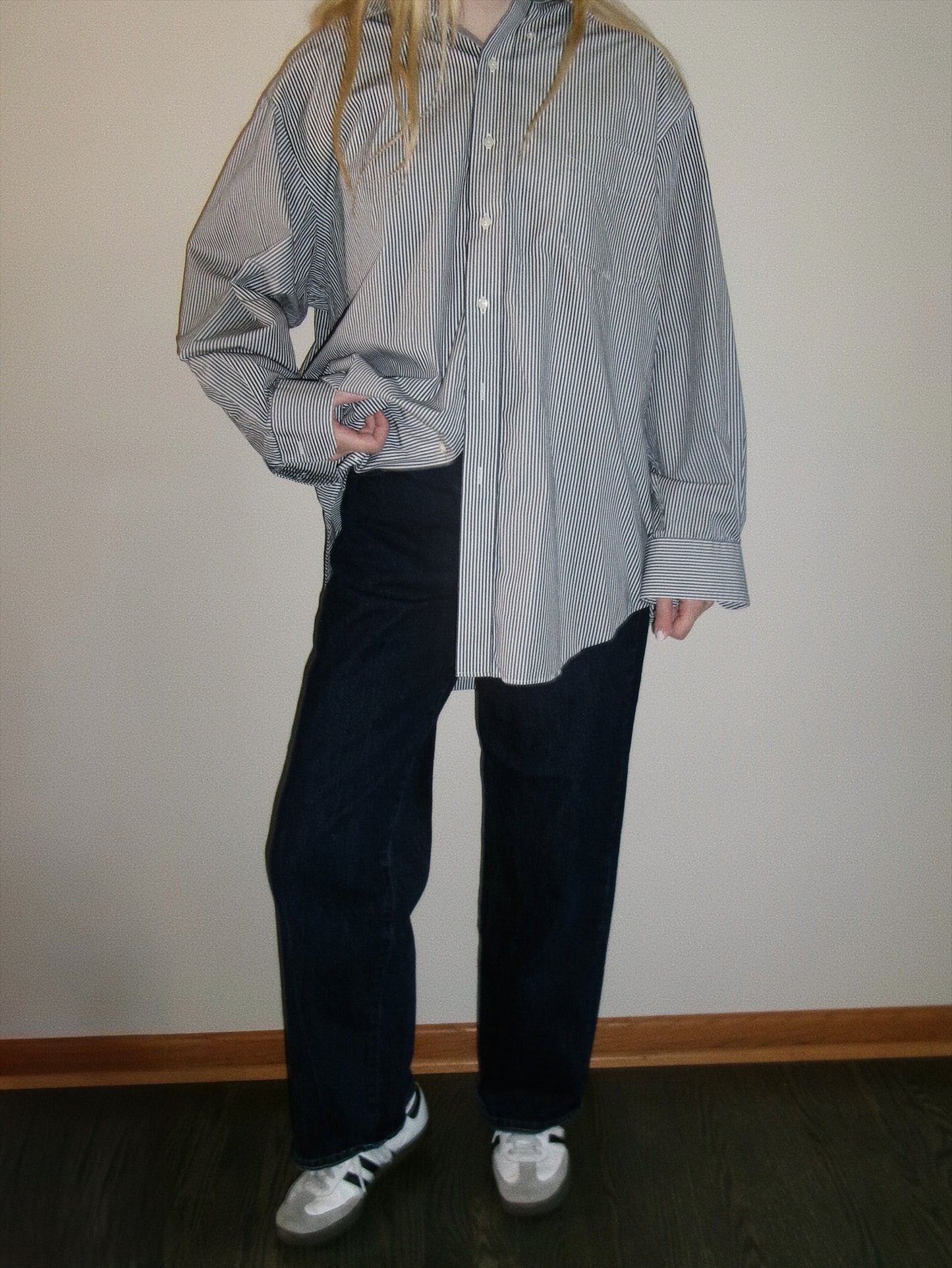 Ralph Lauren Black and White Button Down Top full outfit
