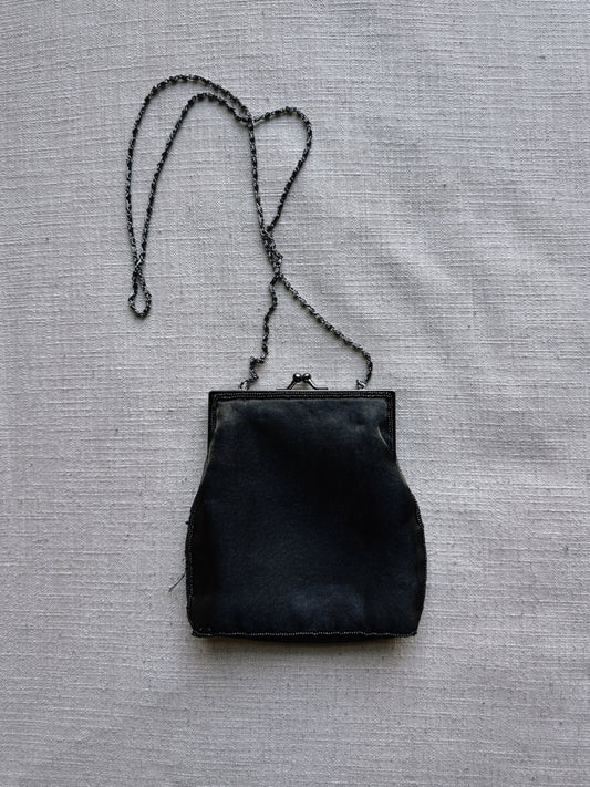 satin beaded bag