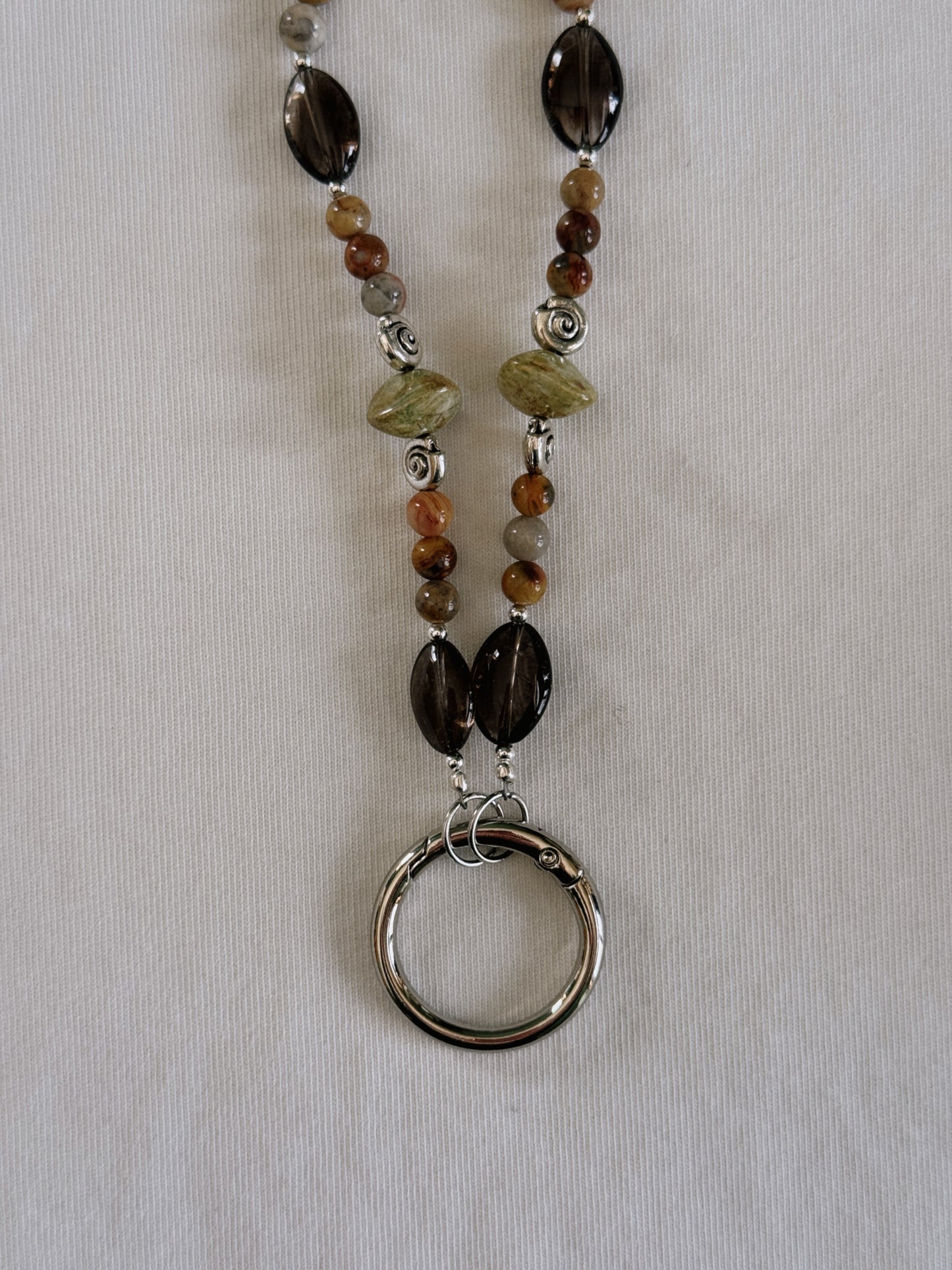 spiral beaded keychain