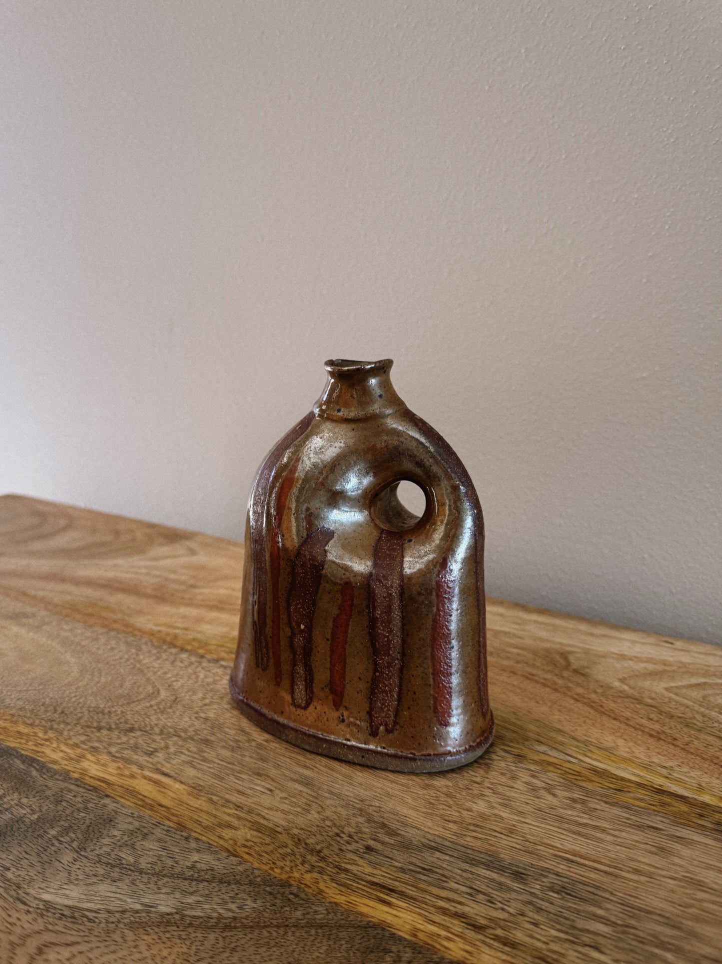 striped ceramic vase