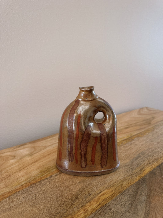 striped ceramic vase