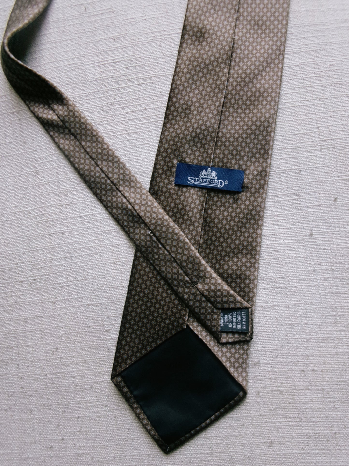 vintage brown patterned tie