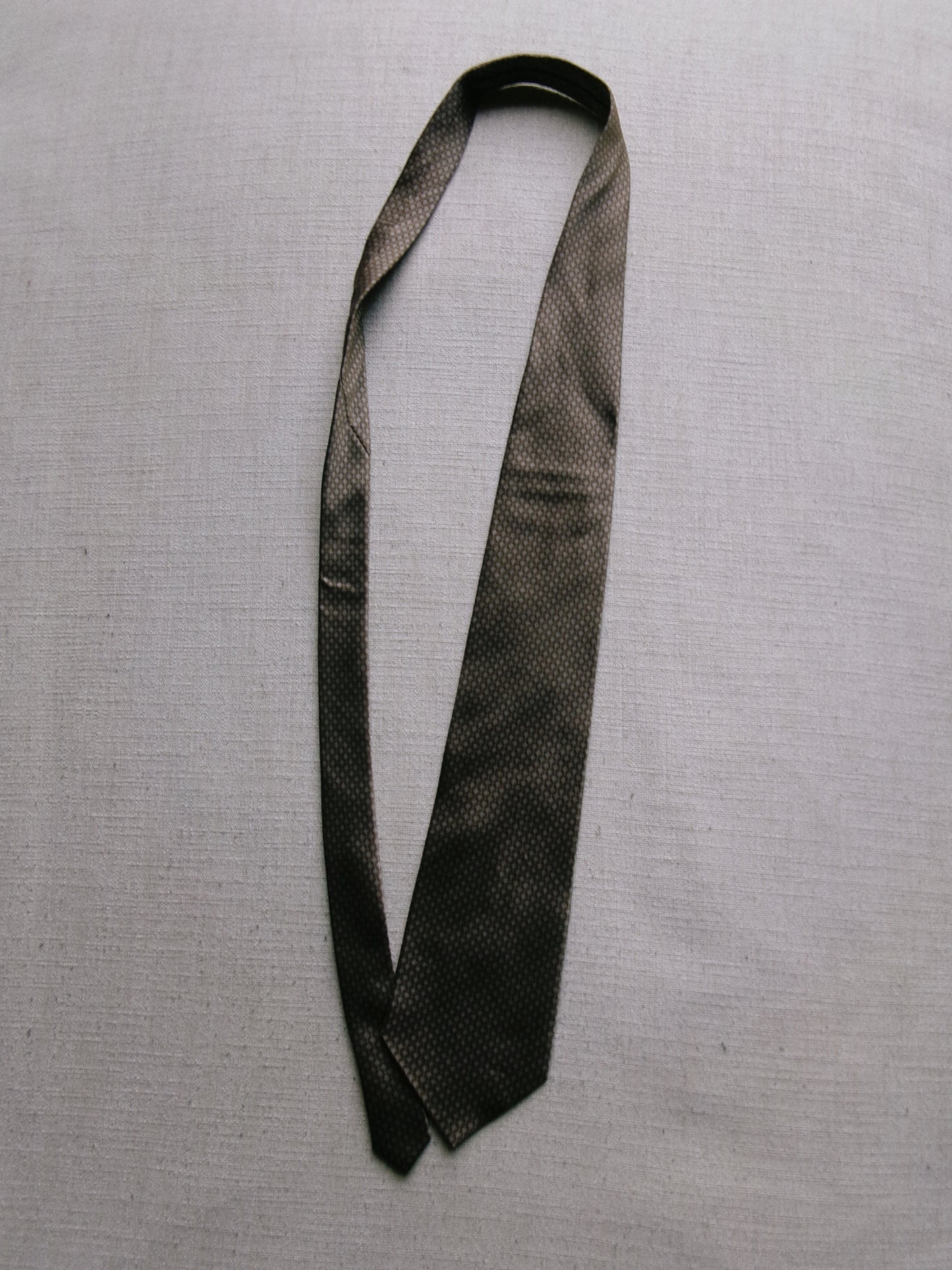 vintage brown patterned tie