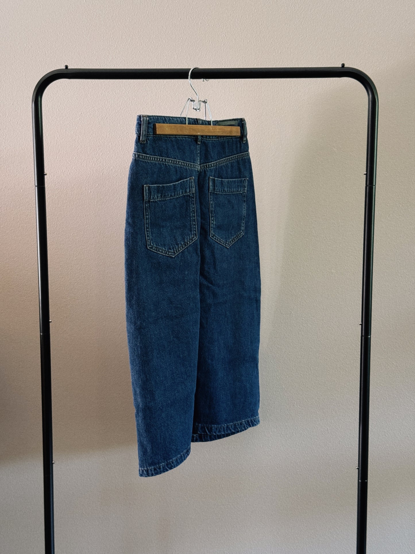 denim midi skirt