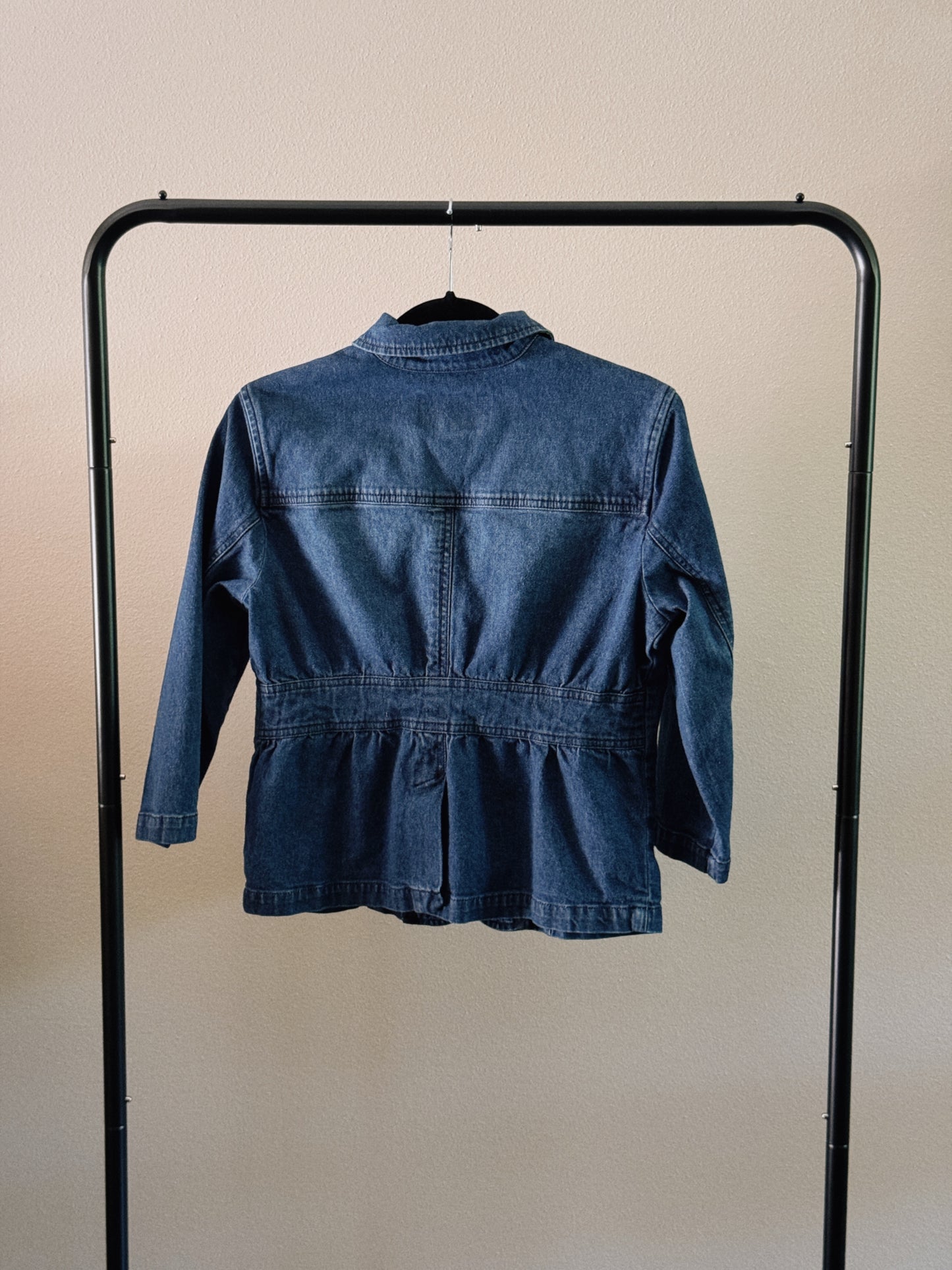 cinched denim top