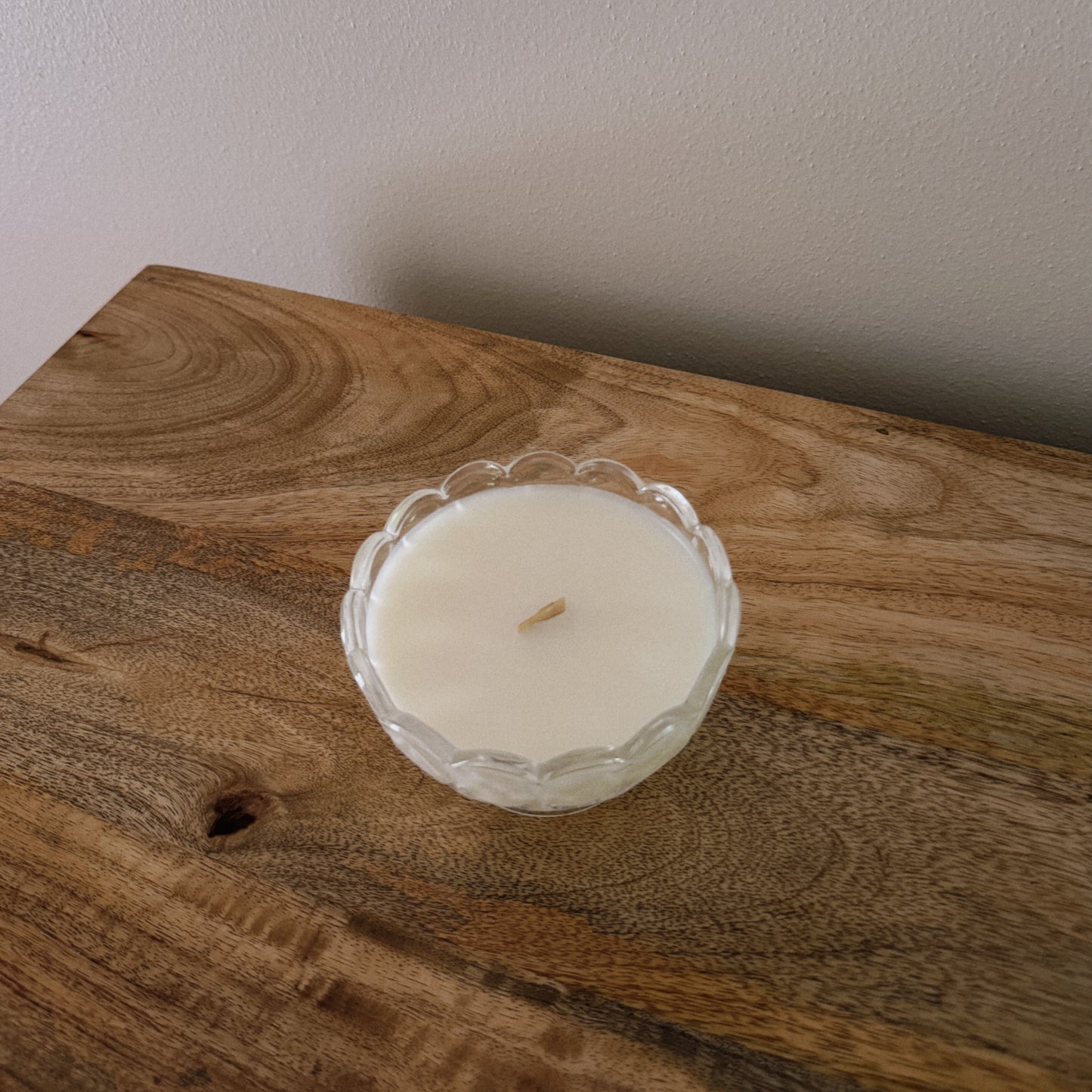 vintage glass bowl candle