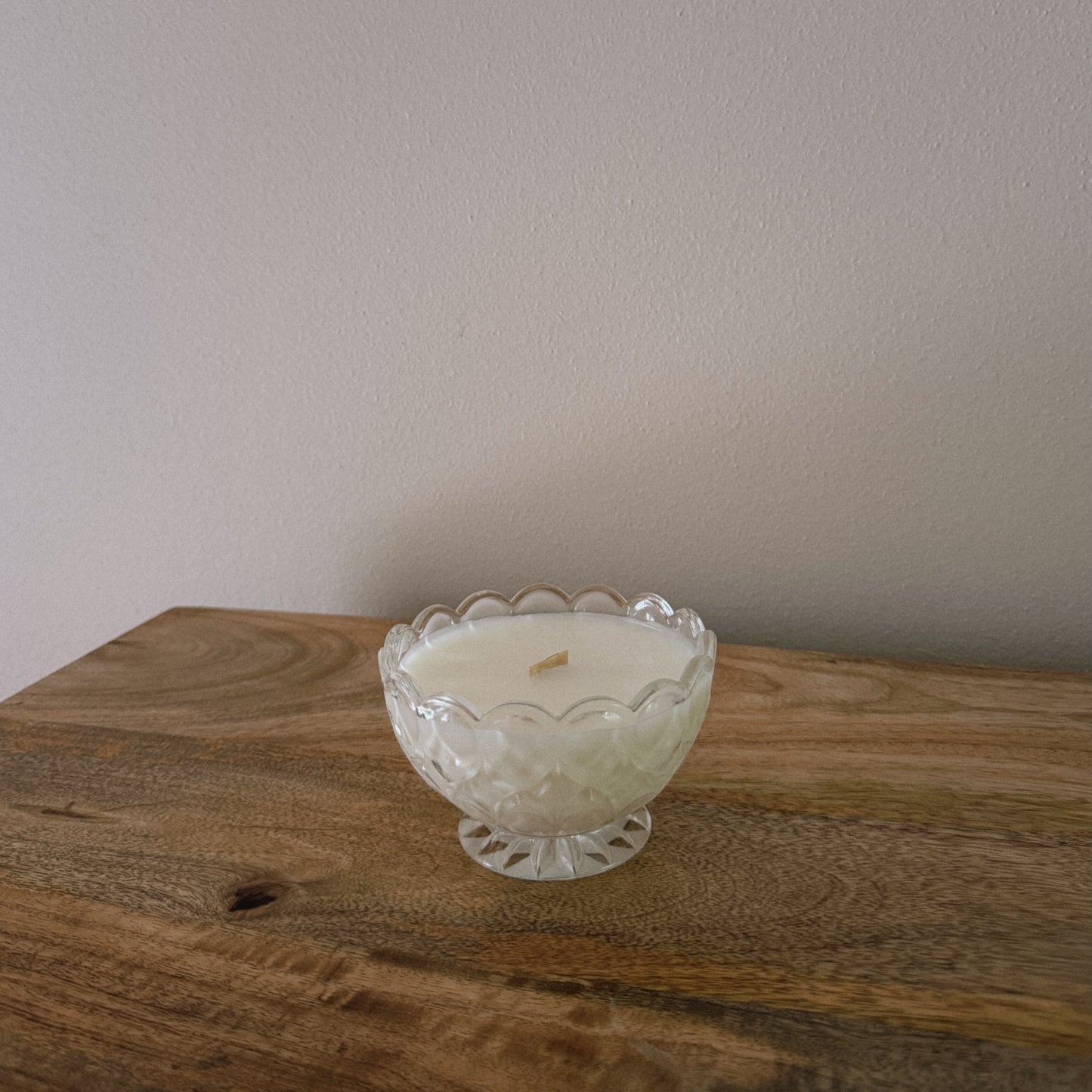 vintage glass bowl candle