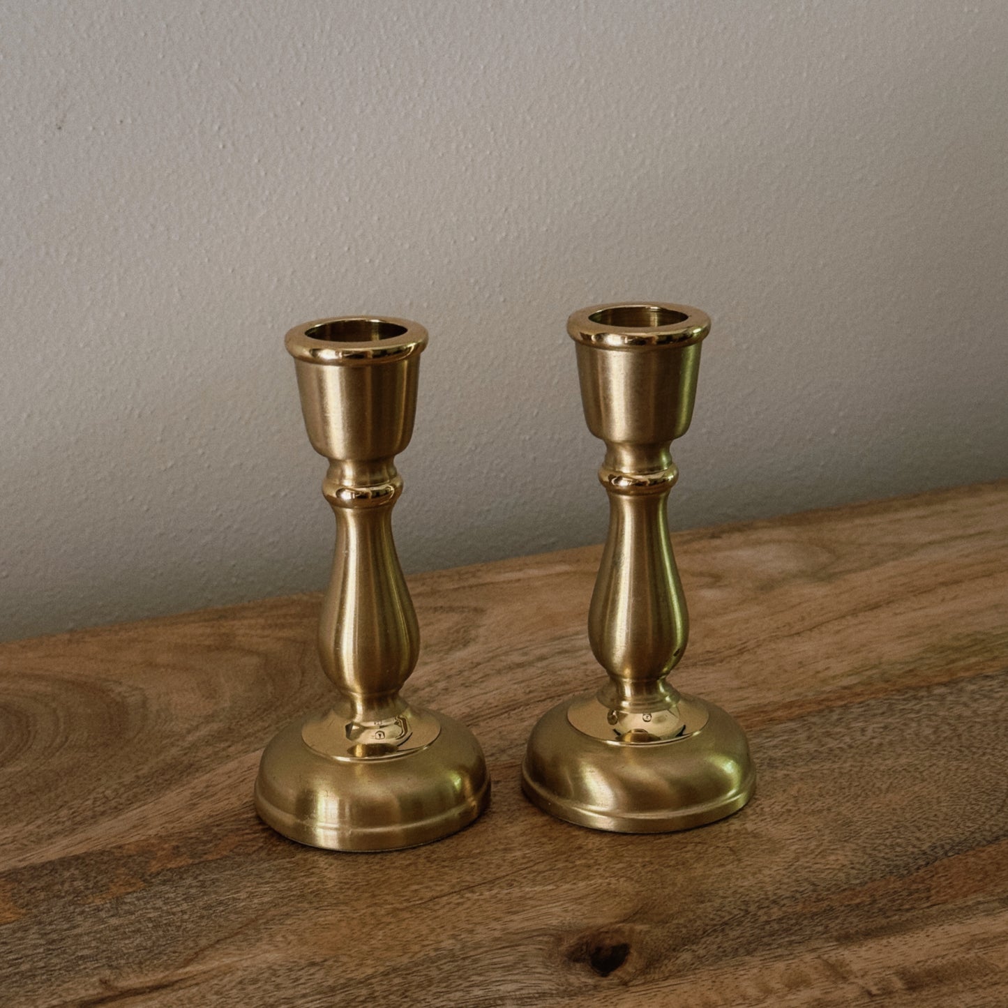 vintage gold candlesticks