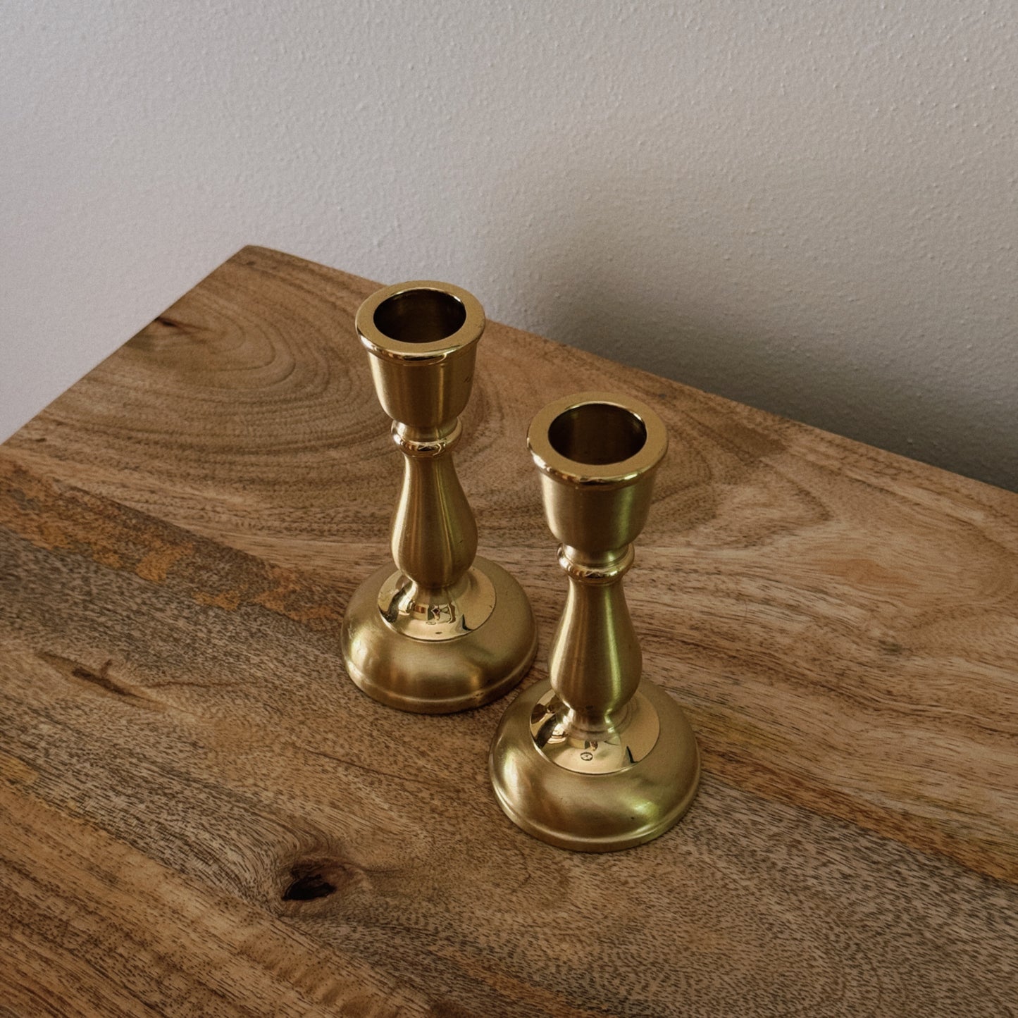 vintage gold candlesticks