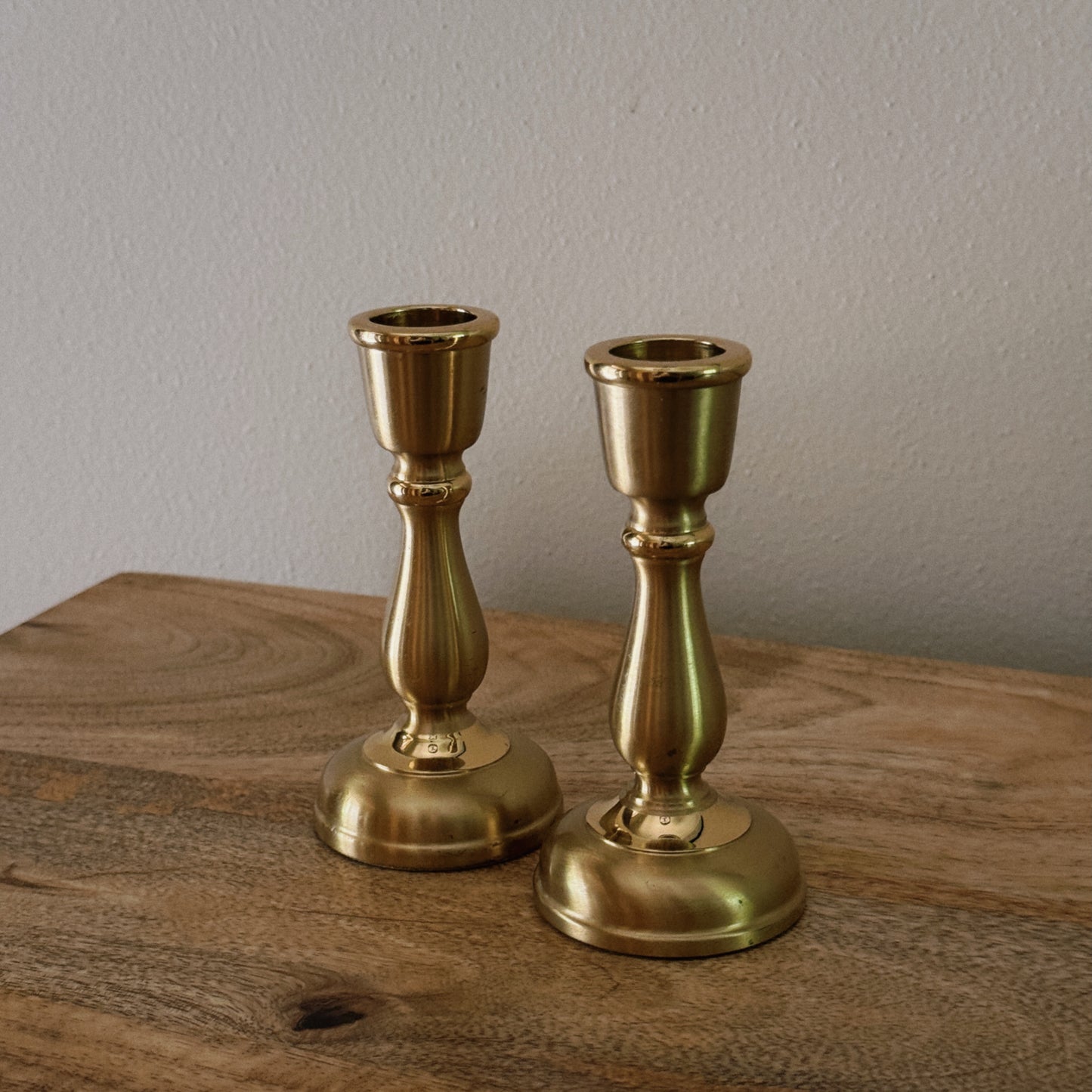 vintage gold candlesticks