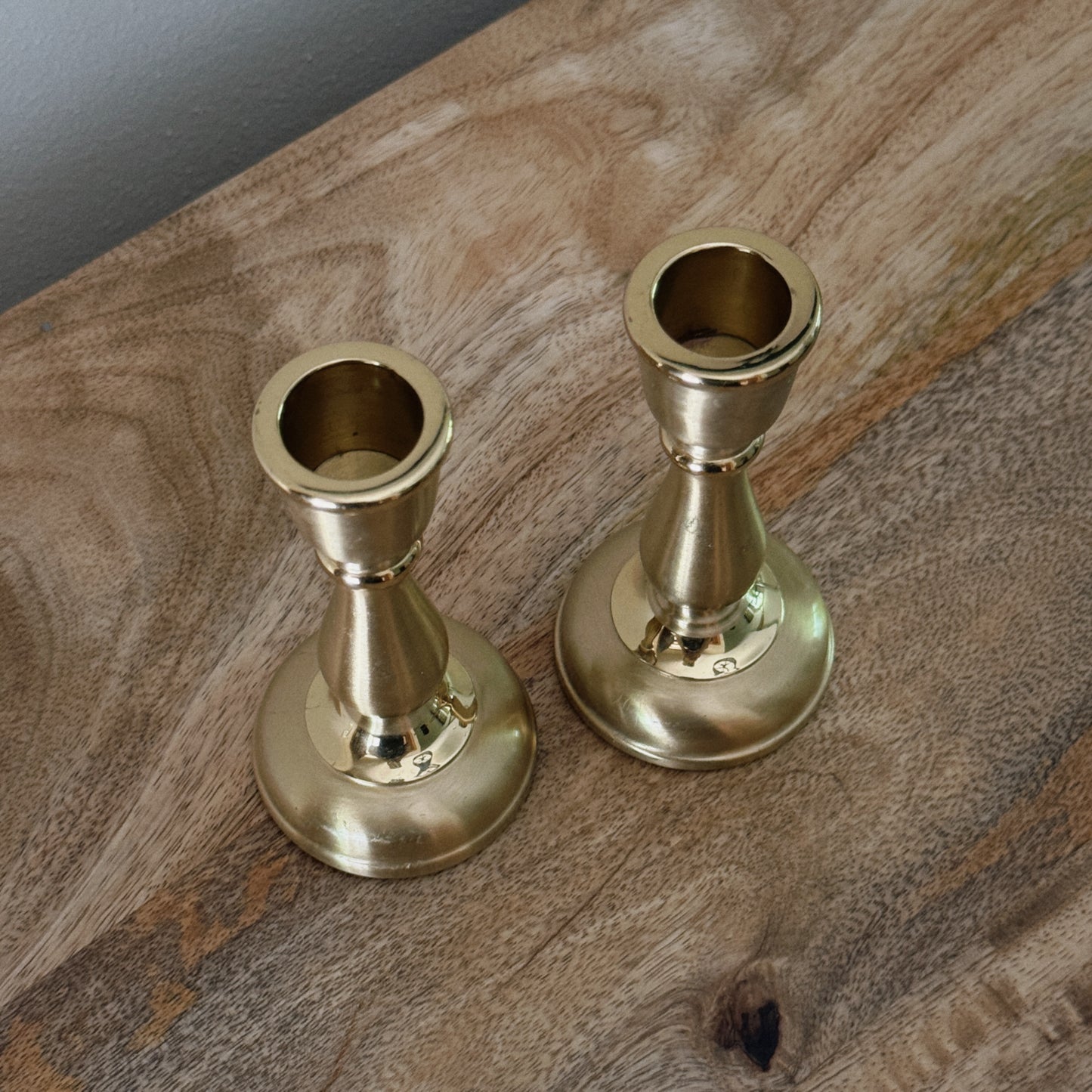 vintage gold candlesticks