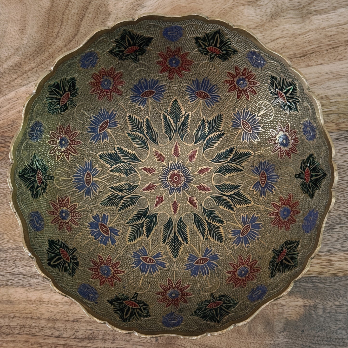 vintage gold floral bowl