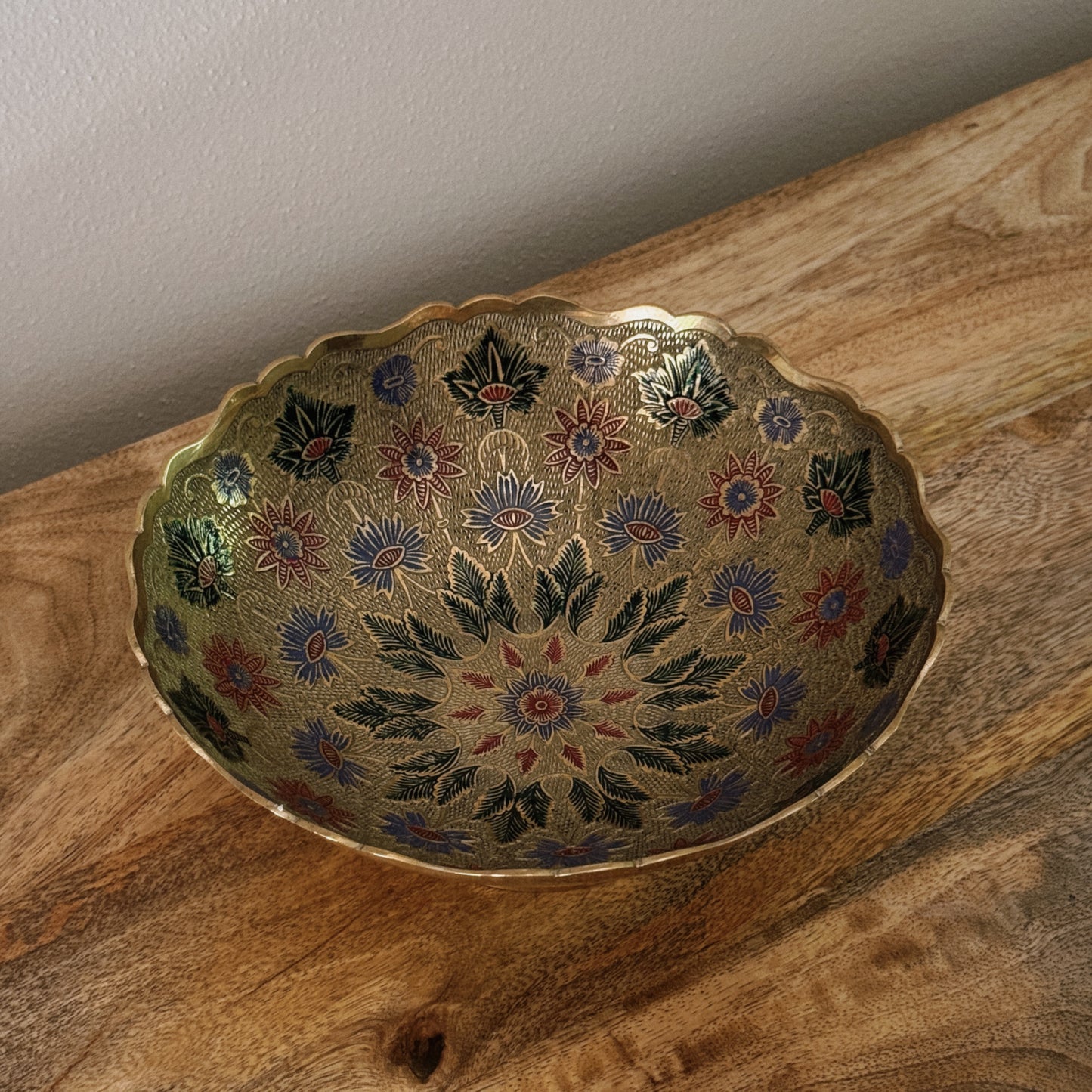 vintage gold floral bowl