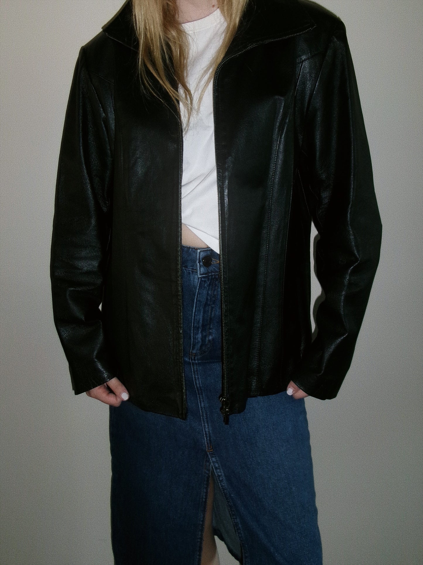 vintage genuine leather jacket