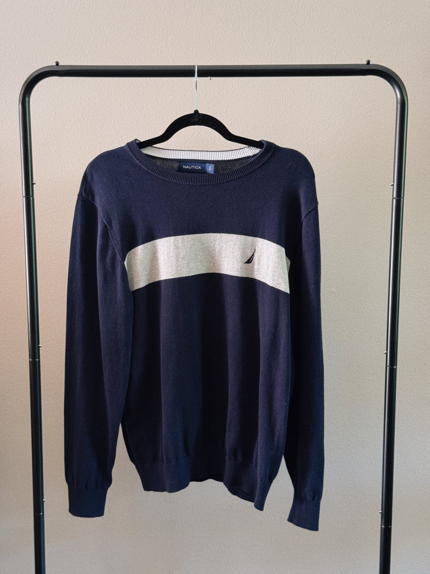 blue stripe sweater