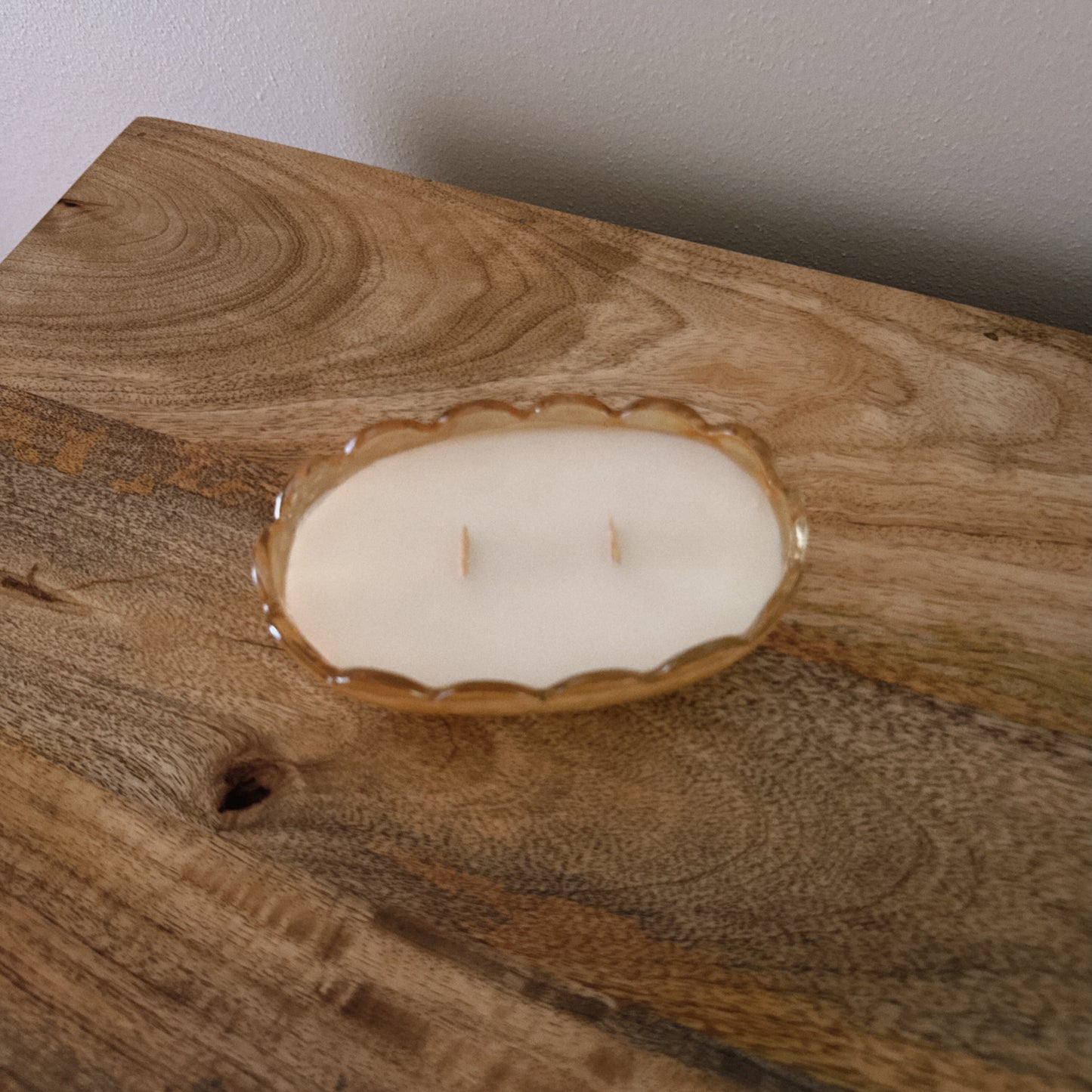 vintage orange glass candle