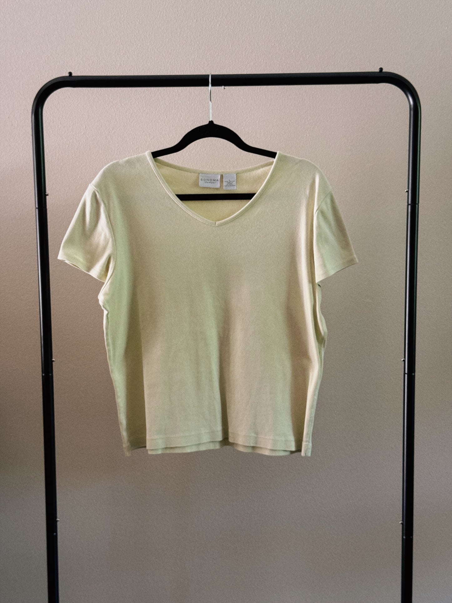 pastel green short sleeve tee