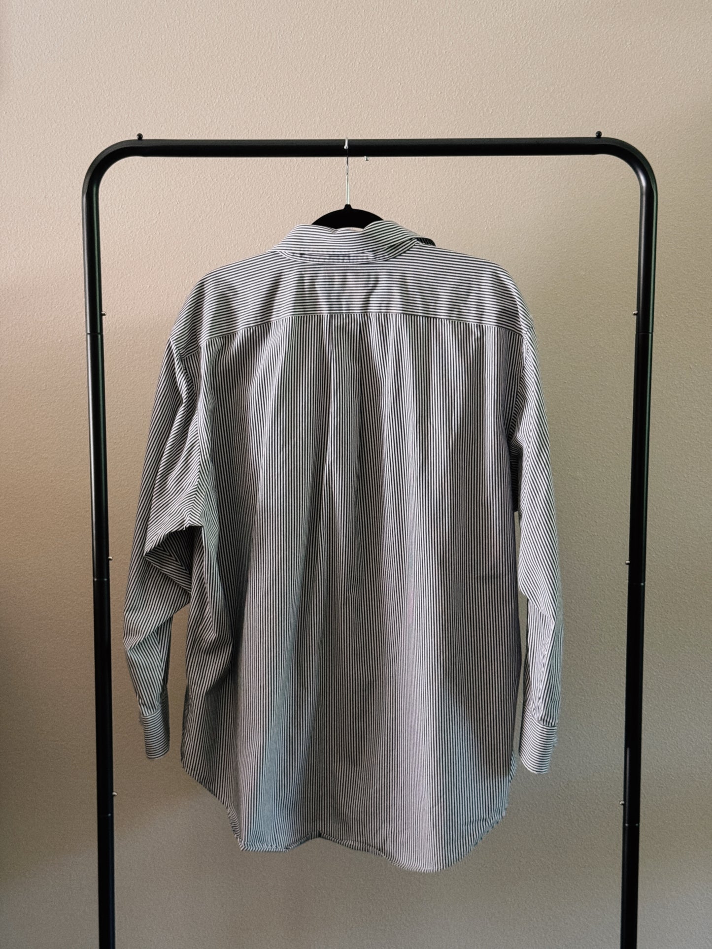 ralph lauren b&w striped button down