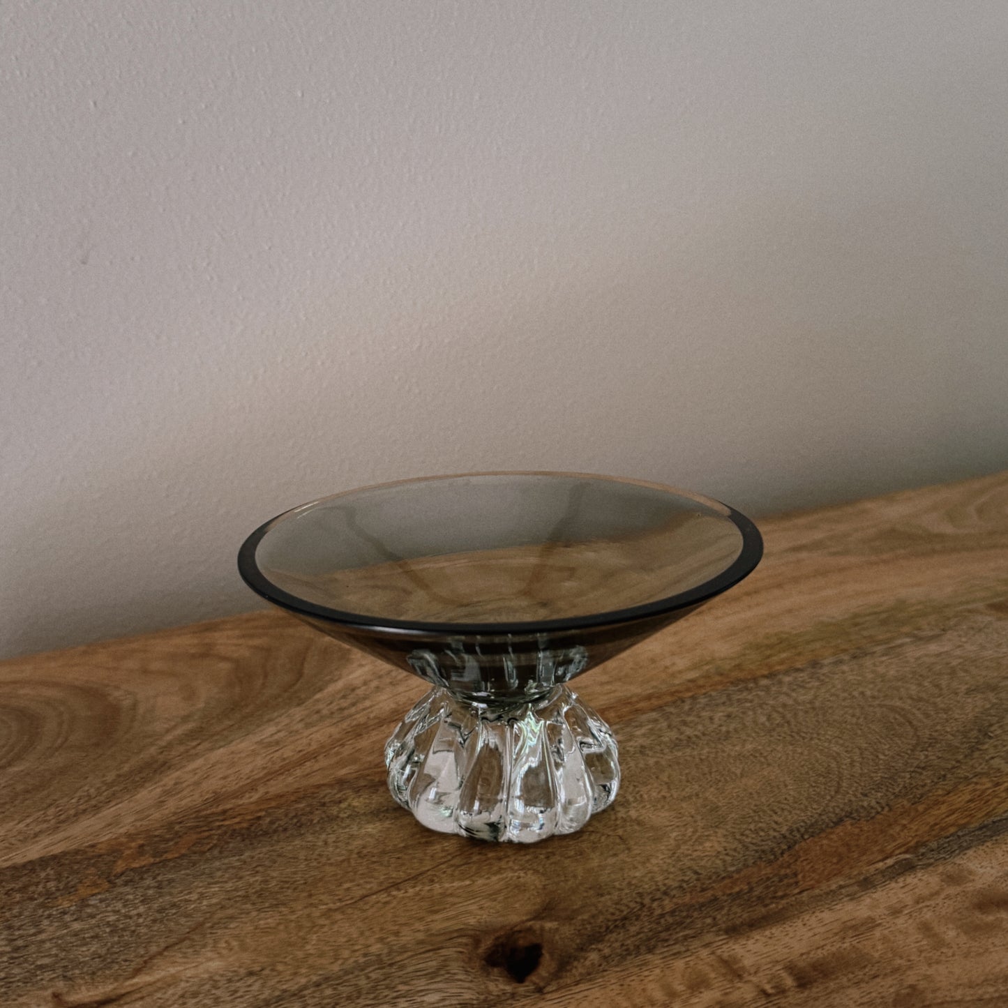 vintage glass two-tone bowl