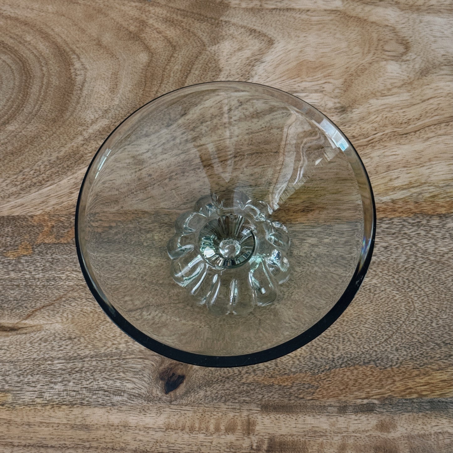 vintage glass two-tone bowl
