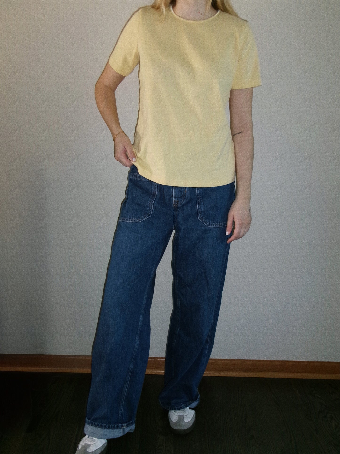 vintage butter yellow tee