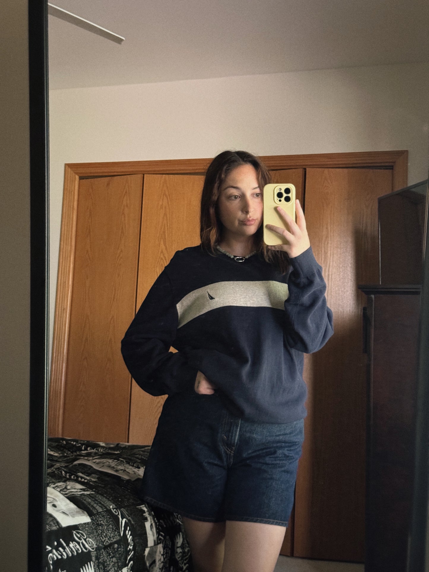 blue stripe sweater