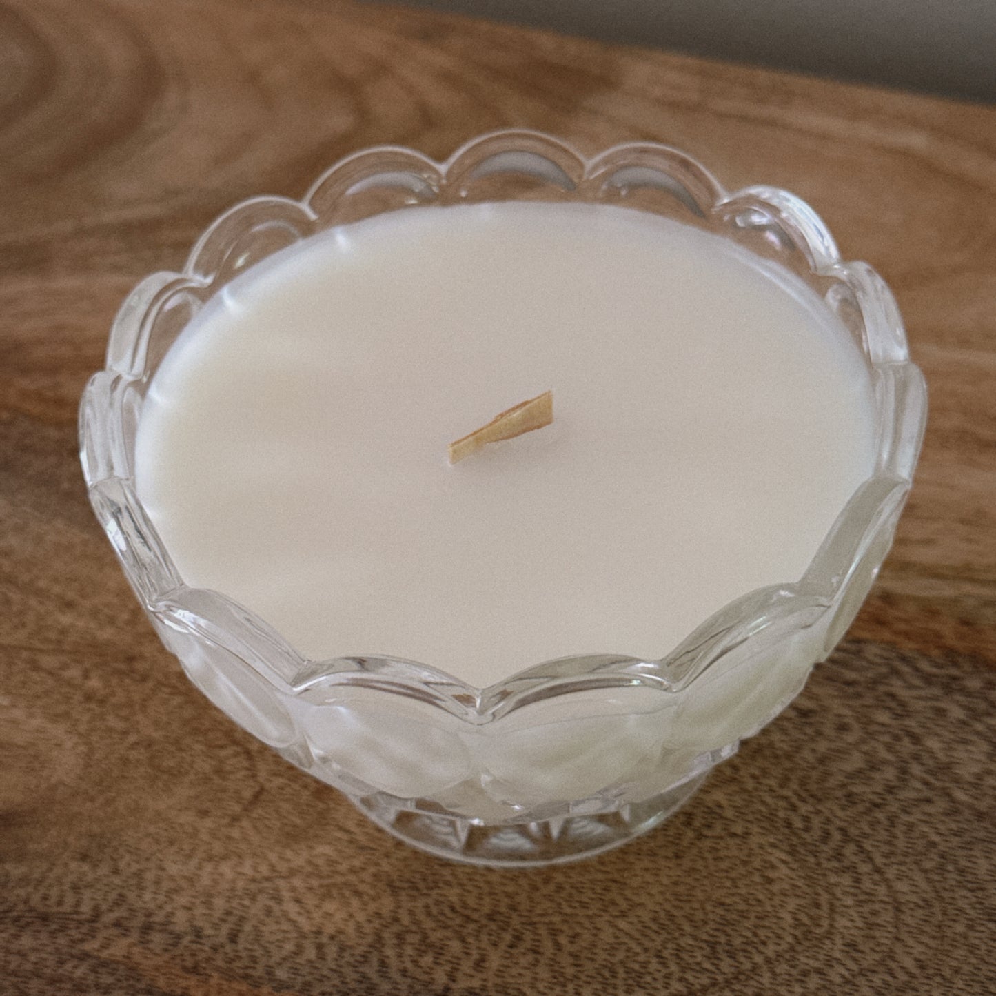 vintage glass bowl candle