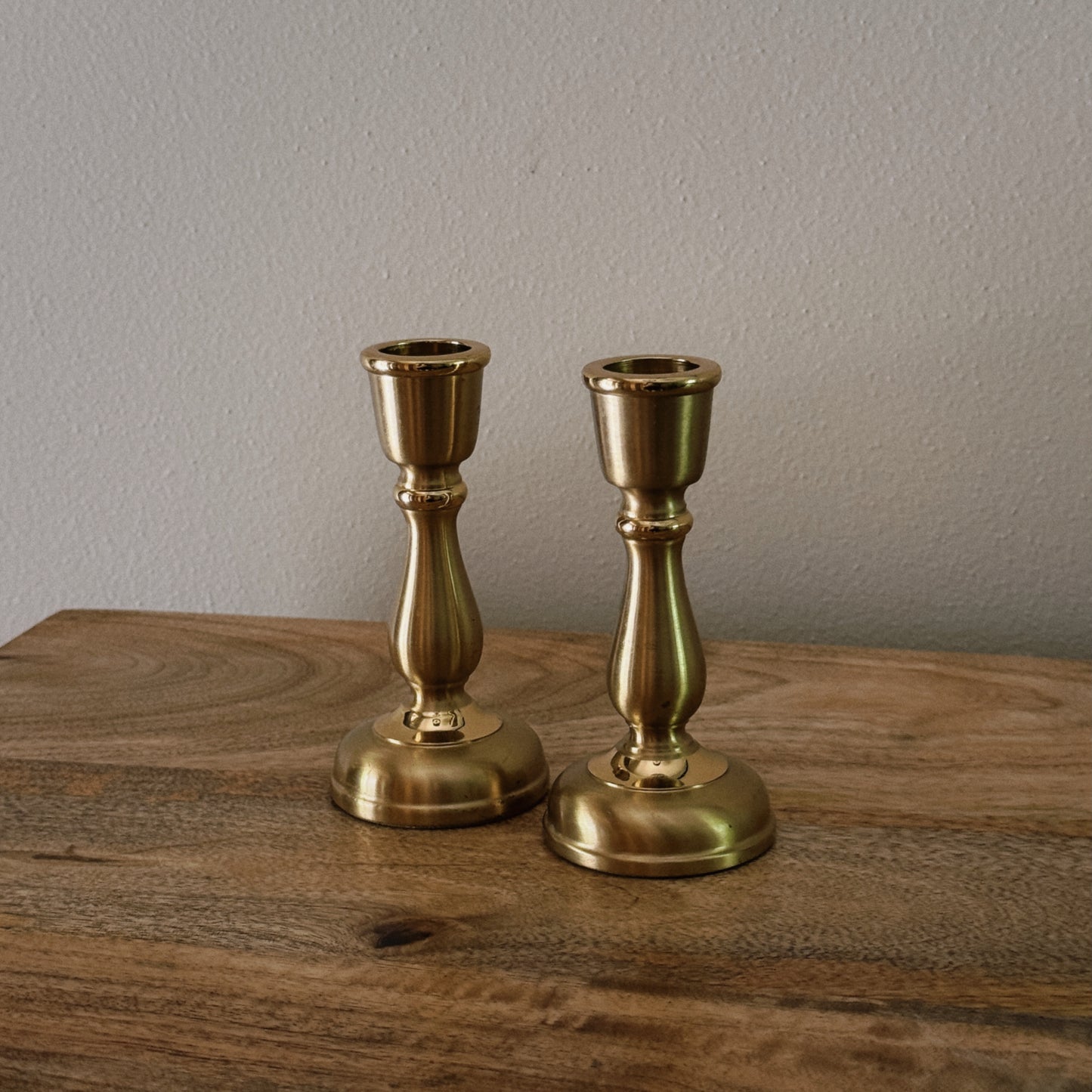 vintage gold candlesticks