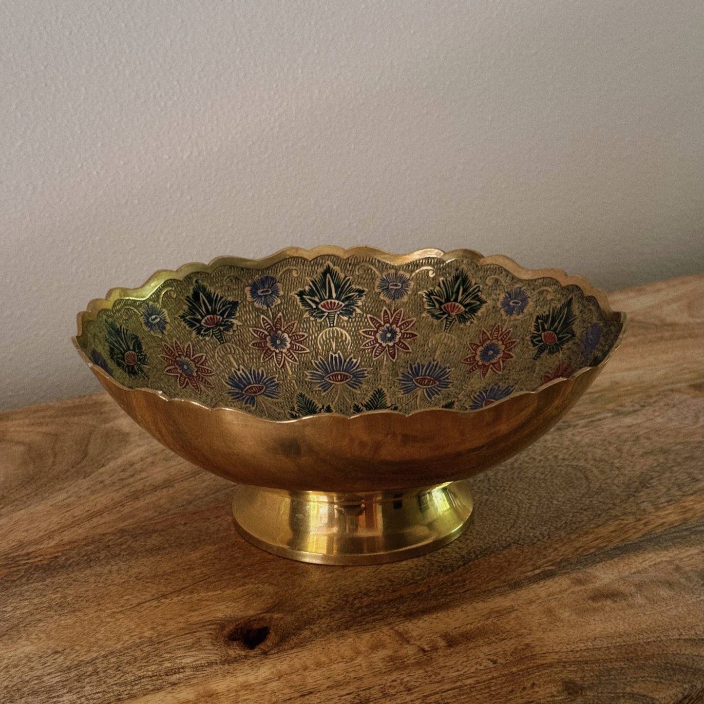 vintage gold floral bowl
