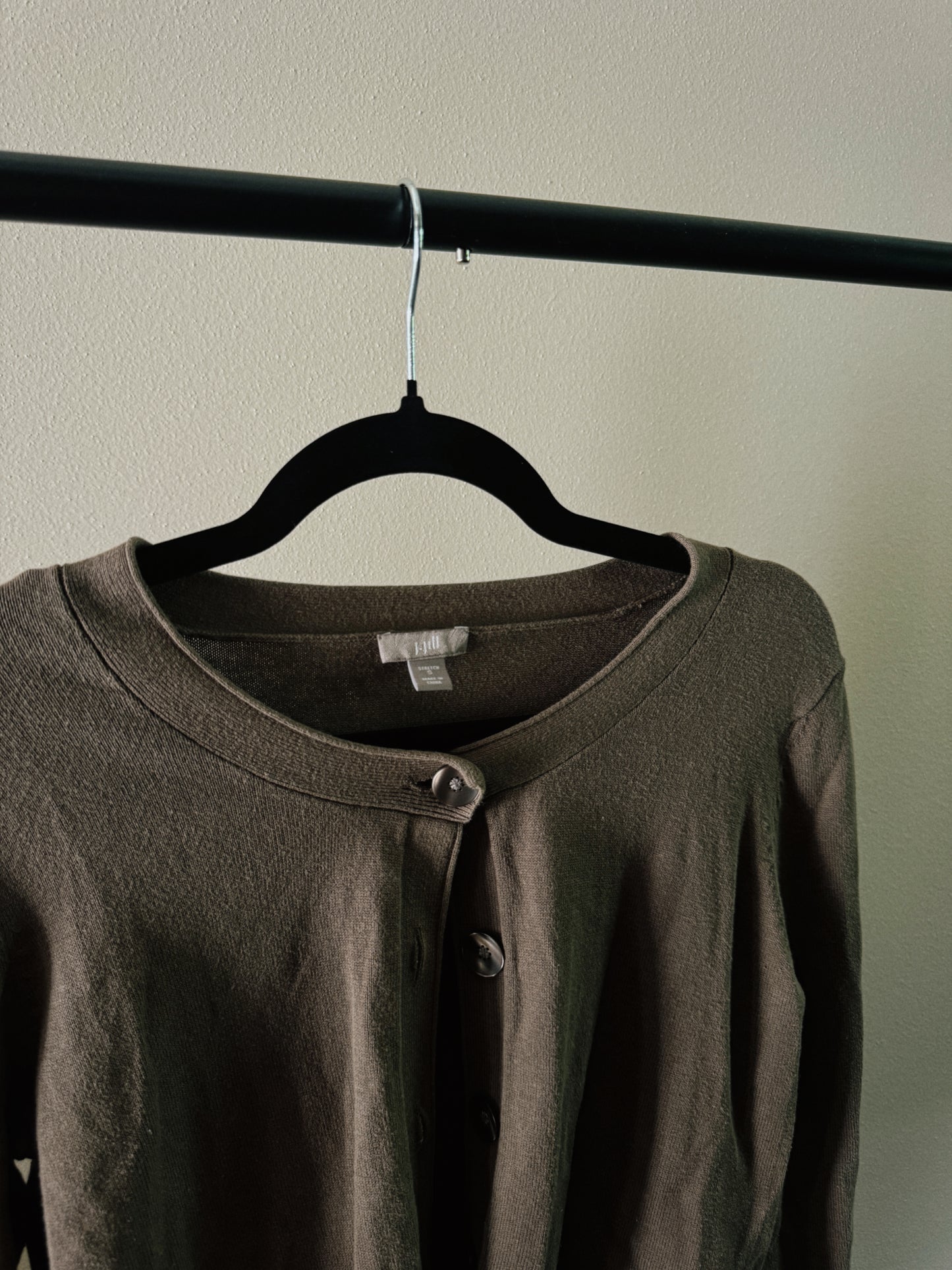 light brown cardigan