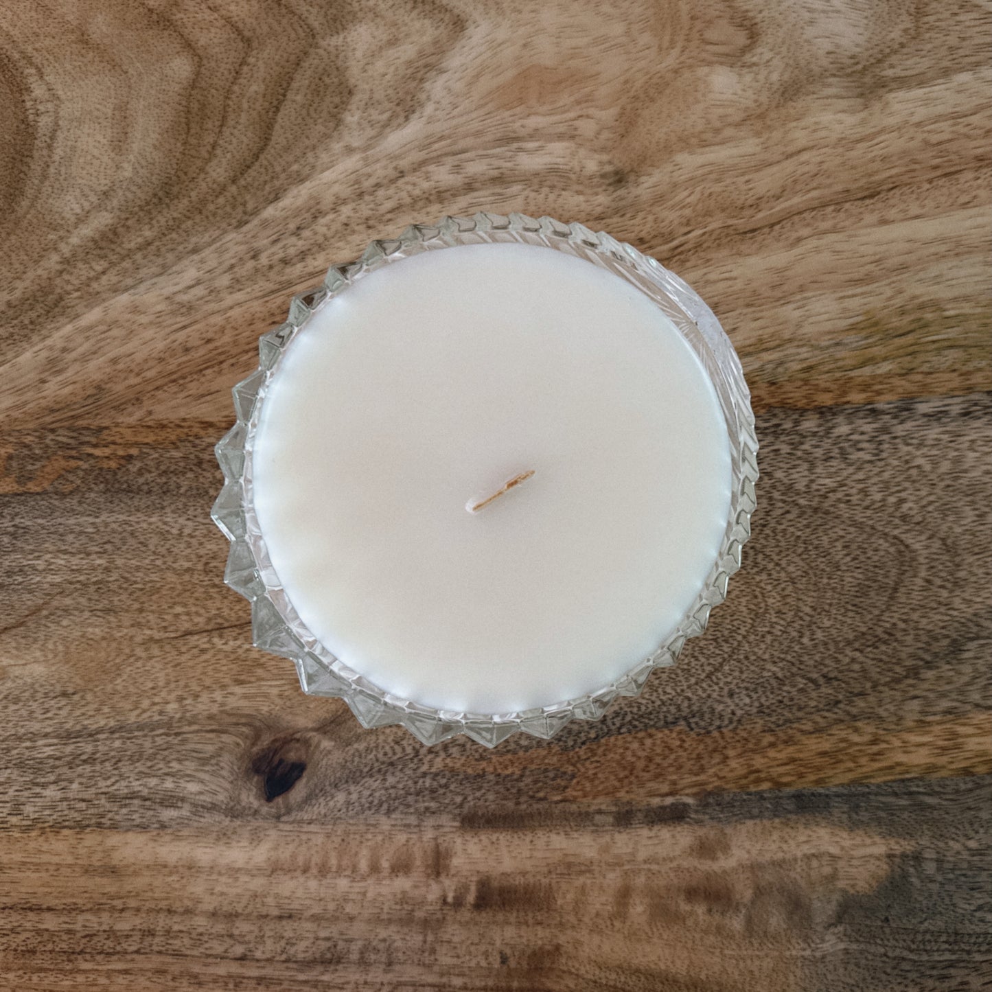 vintage glass shell bowl candle
