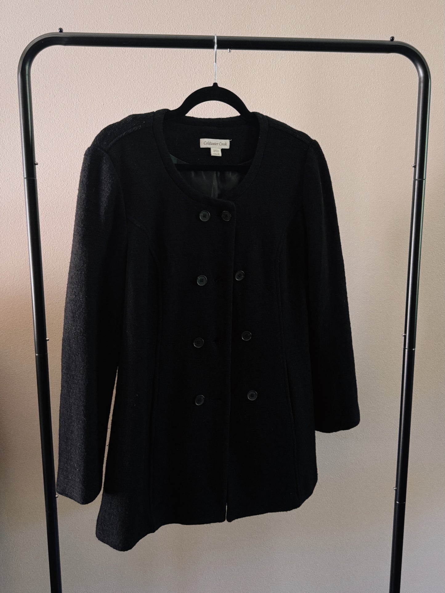 double breasted wool coat