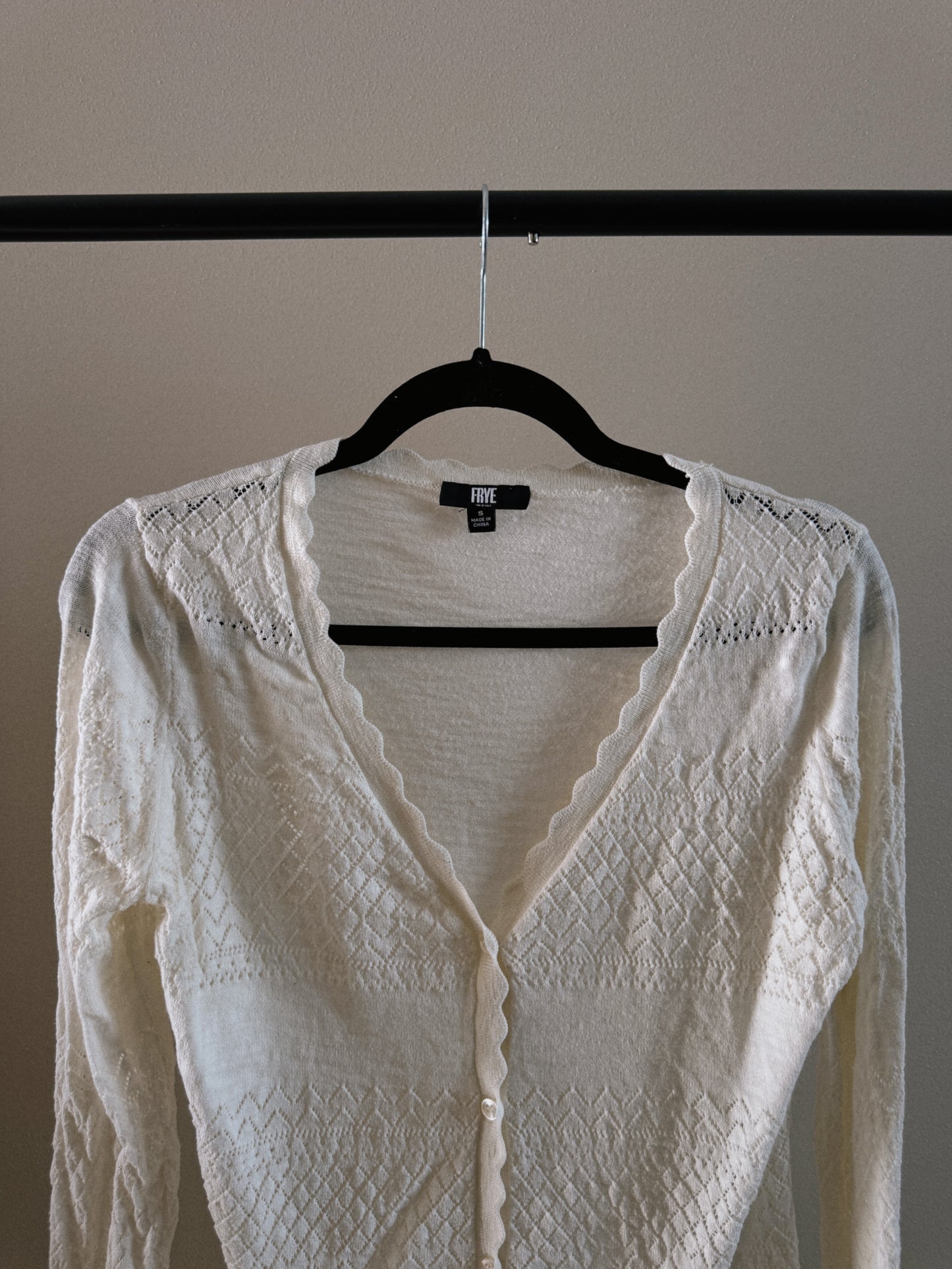 cream knit cardigan