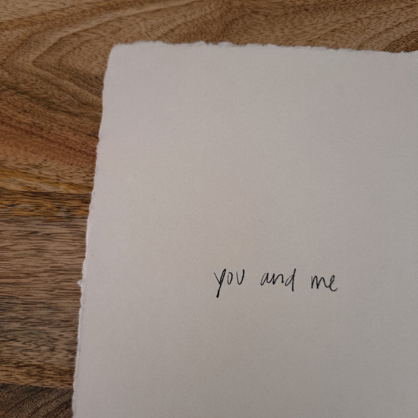 you and me