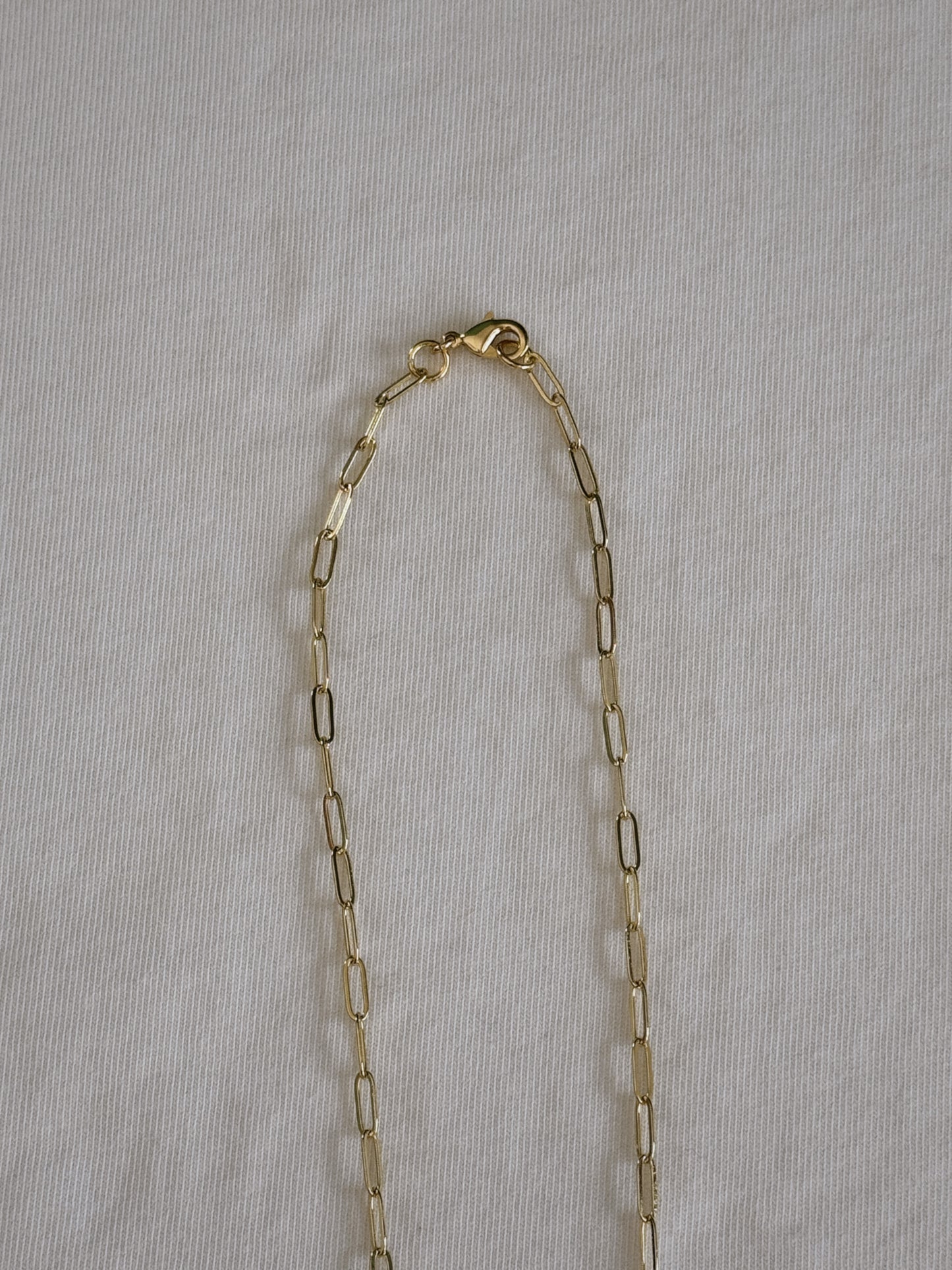 cupid heart safety pin necklace II