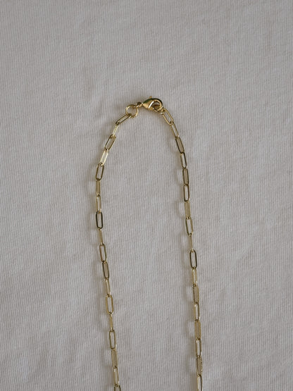 cupid heart safety pin necklace II